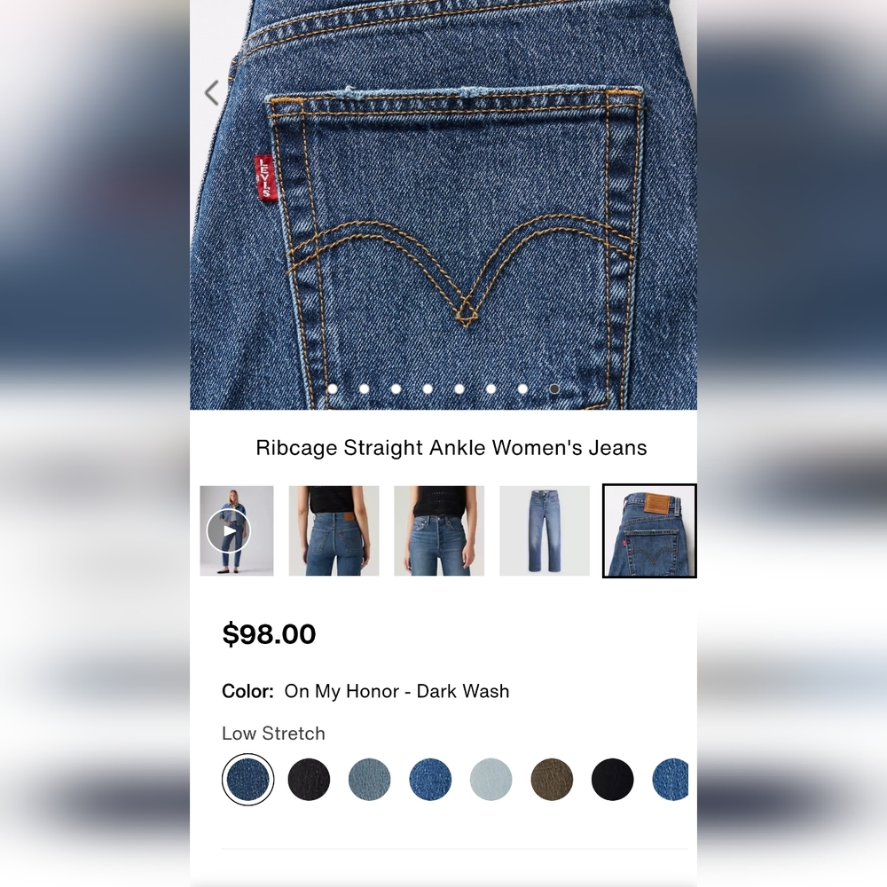 Levi's High Rise Indigo Jeans - Picture 5 of 16